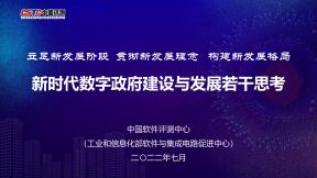 新时代数字政府建设与开展若干思考