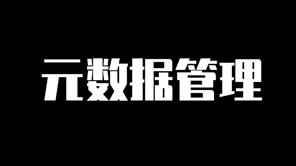 元数据的重要性你知道吗？